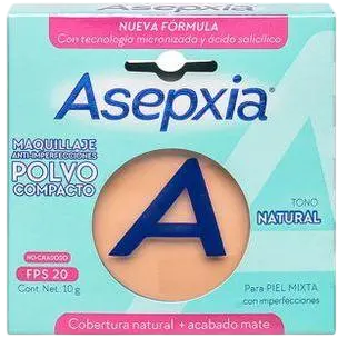 Asepxia Maquillaje Polvo Compacto Natural 10G